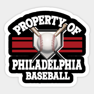 Proud Name Philadelphia Graphic Property Vintage Baseball Sticker